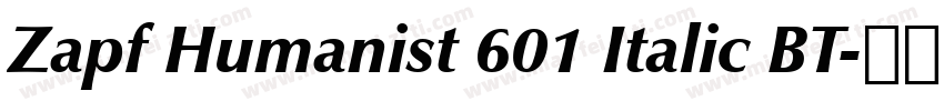 Zapf Humanist 601 Italic BT字体转换